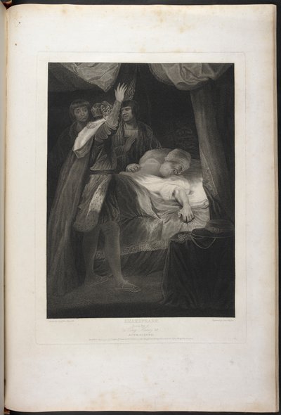 Anden del af Kong Henrik VI akt III scene III - Kong Henrik, Salisbury og Warwick; kardinalen i sengen af Joshua (after) Reynolds