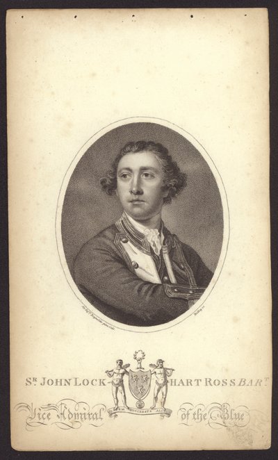 Sir John Lockhart-Ross, britisk admiral (gravering) af Joshua (after) Reynolds