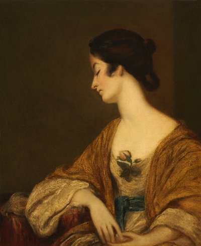 Portræt af fru George Collier af Joshua (follower of) Reynolds