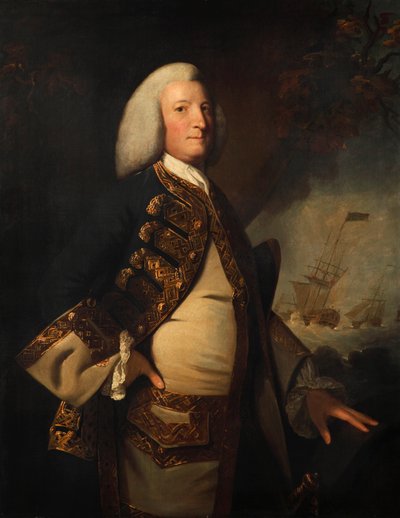 Admiral Sir George Anson af Joshua (style of) Reynolds