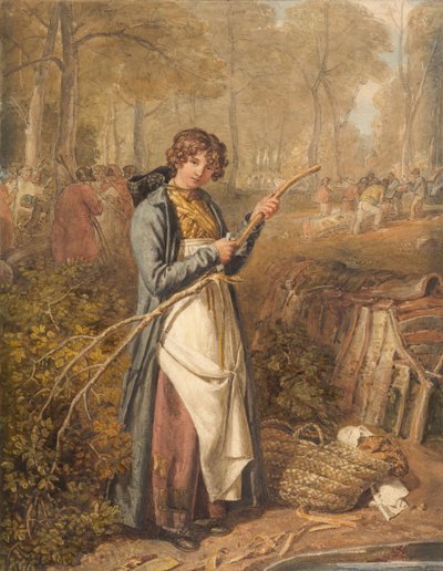 Barking Timber i Wychwood Forest, Oxfordshire, 1818. af Joshua Cristall