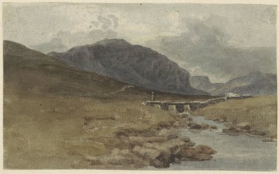 Landskab ved Llyn Ogwen, Caernarvonshire (Wales) af Joshua Cristall