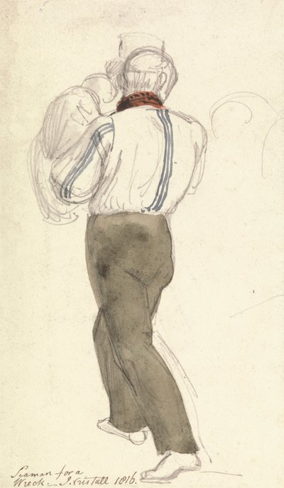 Sømand holder en abe af Joshua Cristall