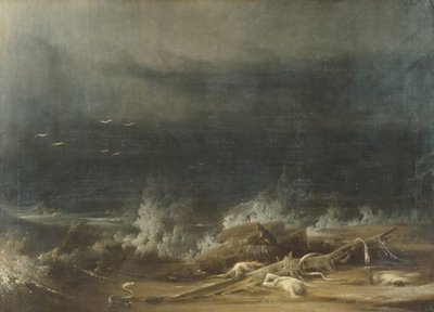 Syndfloden nærmer sig, ca. 1813. af Joshua H. Shaw