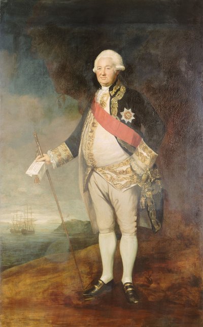 Admiral Sir Edward Hughes (ca. 1720-1794) af Joshua Reynolds