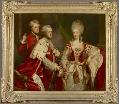 George, 2. jarl Harcourt, hans kone Elizabeth og bror William, 1780 af Joshua Reynolds
