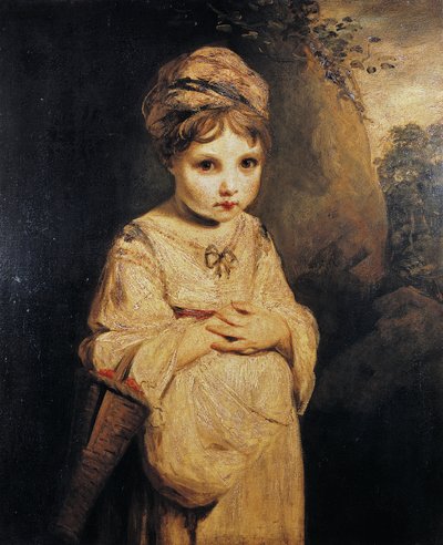 Pige med jordbær, maleri af Joshua Reynolds (1723-1792), olie på lærred, 76, 6x63, 7 cm af Joshua Reynolds