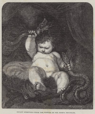 Herkules spædbarn af Joshua Reynolds