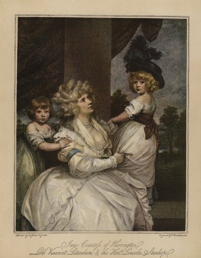 Jane grevinde af Harrington, Lord Viscount Petersham og den ærede Lincoln Stanhope af Joshua Reynolds