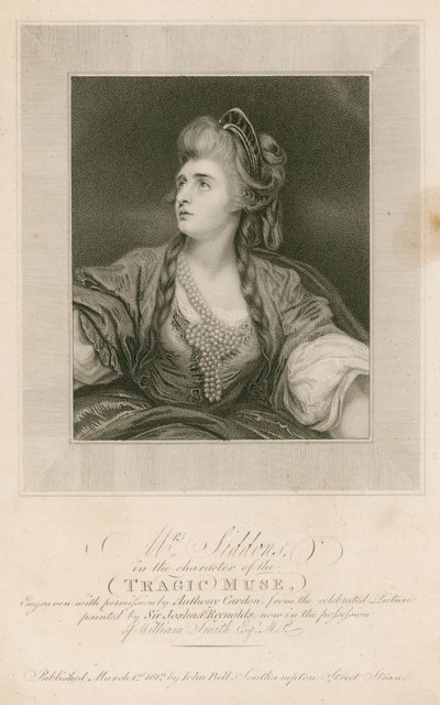 Fru Sarah Siddons, skuespillerinde, i karakteren af den tragiske muse af Joshua Reynolds