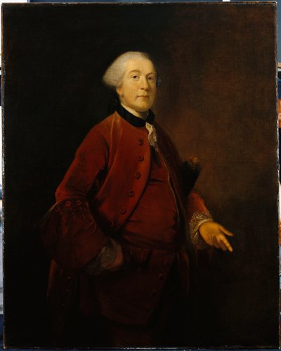 Portræt af George Ashby, stående, trekvart længde, iført jakke og vest af Joshua Reynolds