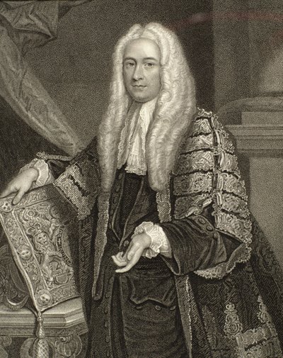 Portræt af Henry Fox, 1. Baron Holland (1705-74), indgraveret af Henry Robinson (fl.1833-51) af Joshua Reynolds
