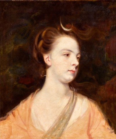 Portræt af en dame som Diana, muligvis Elizabeth Montagu, hertuginde af Manchester (1741-1832) af Joshua Reynolds