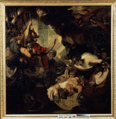 Spædbarnet Hercules kvæler slangerne, 1786-88 af Joshua Reynolds