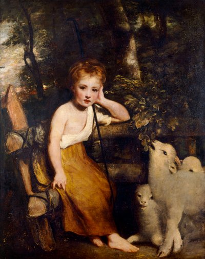 Den unge hyrdinde (olie på lærred) af Joshua Reynolds