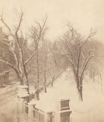 Boston Common Snow Scene af Josiah Johnson Hawes