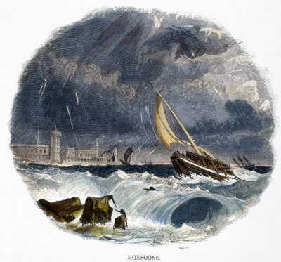 Monsuner, fra Phenomena of Nature, 1849 af Josiah Wood Whymper