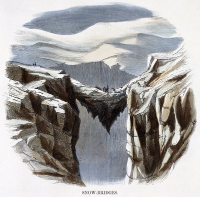 Snow-bridges, fra Phenomena of Nature, 1849 af Josiah Wood Whymper