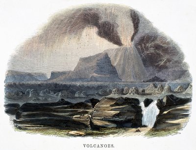 Vulkaner, fra Phenomena of Nature, 1849 af Josiah Wood Whymper