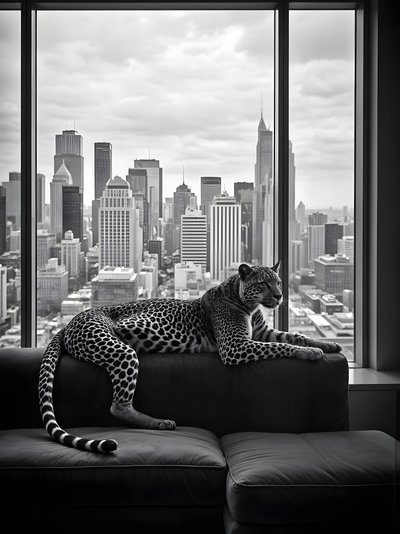 Udsigt over byen fra Leopard af Josie George