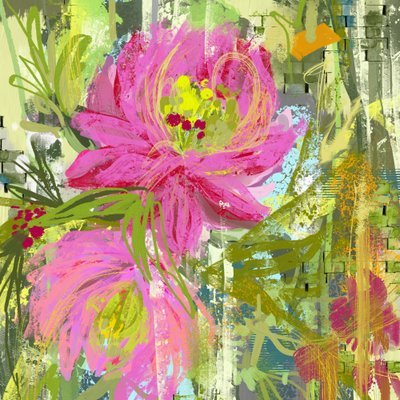 Levende lyserøde blomster af Josie George