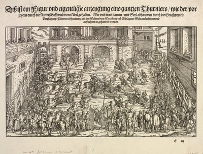 En turnering, 1565. af Josse Amman