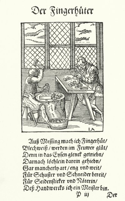 The Thimble Maker (gravering) af Jost (after) Amman