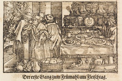 En ny kogebog af Marx Rumpolt. Den første illustrerede tyske kogebog, 1604. af Jost Amman
