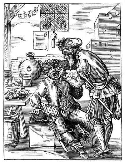 Tandlæge, 1500-tallet 1849. af Jost Amman