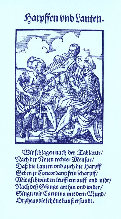 Harpe- og lutspillere af Jost Amman