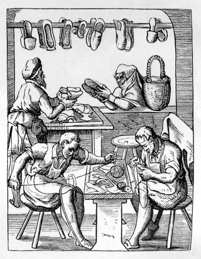 Skomager, c1559-1591 af Jost Amman