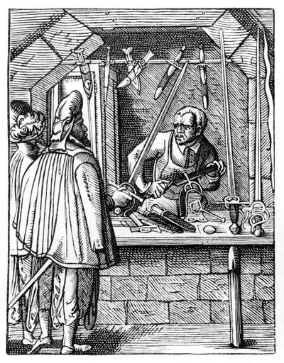 Sværdmager, c1559-1591 af Jost Amman