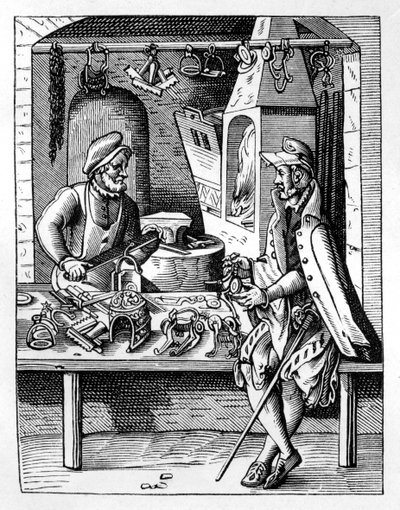 Spormageren, c1559-1591 af Jost Amman