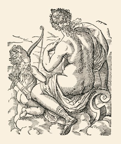 Venus og Amor, 1906. af Jost Ammon