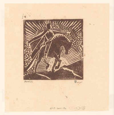 Ridder til hest af Joub Wiertz (signed by artist)