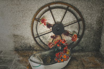 Flowers for the Mariners, fra serien Chapelle du Canal, 2016 (fotografi) af Joy Lions