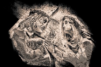 Jesus og Maria, fra serien Korsvejen 2015 (fotografi) af Joy Lions