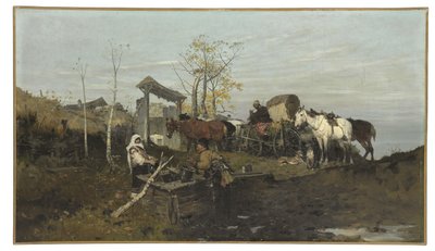 Samtale ved Brønden, 1877 af Jozef Brandt