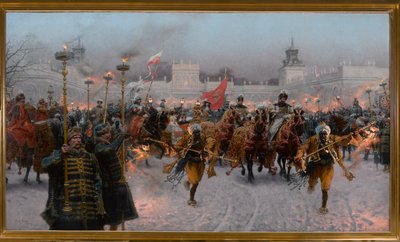 Afgang fra Wilanów af John III Sobieski og Marysienka, 1897. af Jozef Brandt