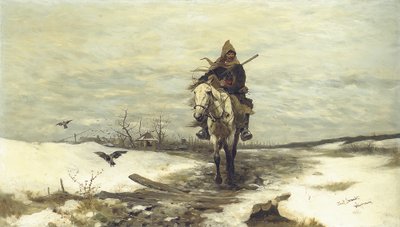 Den enlige jæger, 1881 af Jozef Brandt
