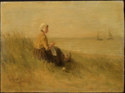 Kvinde på stranden af Jozef Israëls