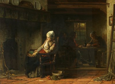 En ulykkelig kvinde eller hjemlige sorger, 1859 af Jozef Israëls