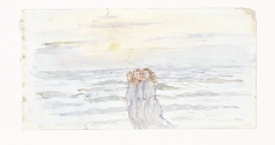 Tre piger ved havet af Jozef Israëls