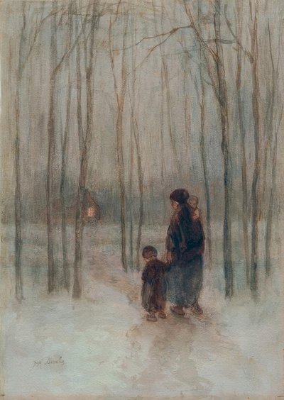 Eventide i skoven af Jozef Israëls