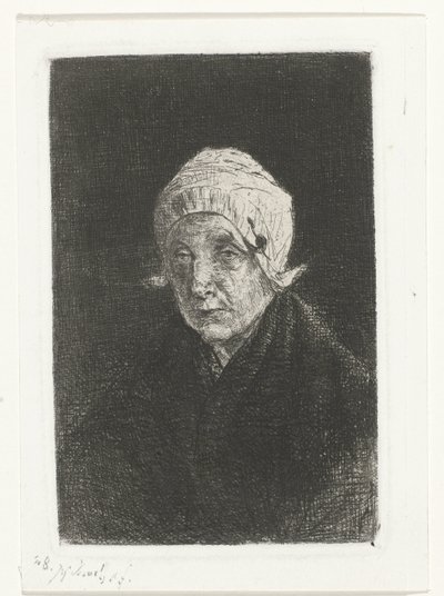 gamle dame Katwijk af Jozef Israëls