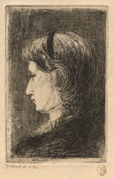Portræt af Mrs. Israel, 1875. af Jozef Israëls