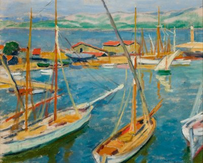 Havn i Saint-Tropez af Jozef Pankiewicz