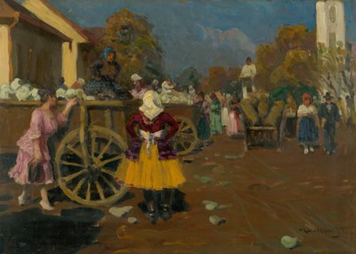 Marked i Michalovce af Jozef Teodor Mousson