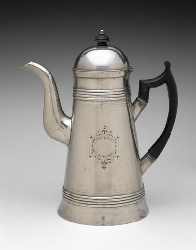 Kaffekande, ca. 1814-1825 (tin, træ) af Jr. Ebenezer Smith