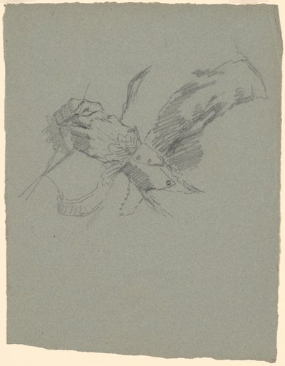 Studie af håndstrikning [recto] af Jr. Enoch Wood Perry